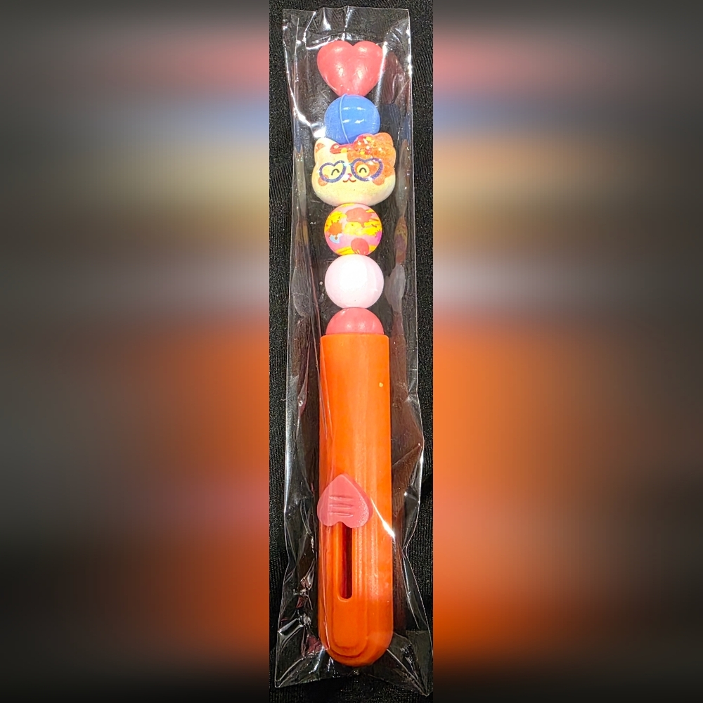 Hand Beaded Cat Themed Utility Knife